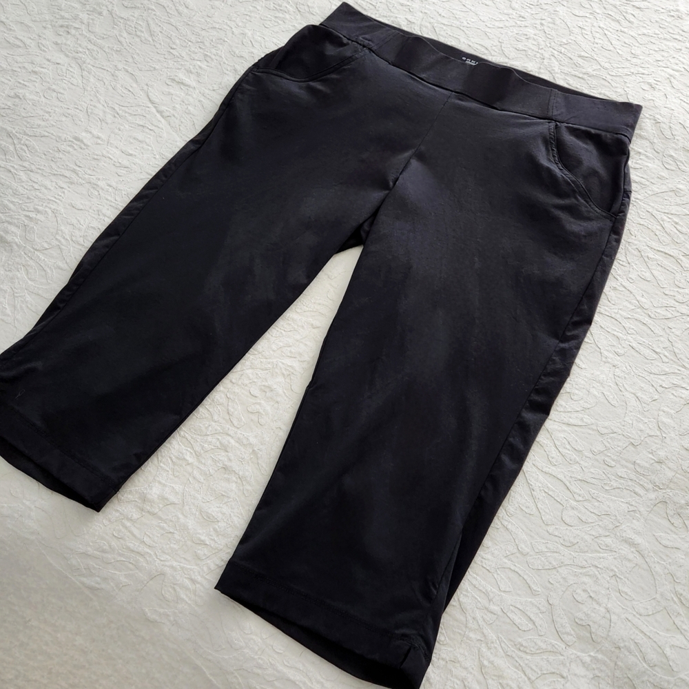 Columbia Omni-Shield Black Cropped Pull-On Pants With Hand Pockets, Size Large - Picture 5 of 15